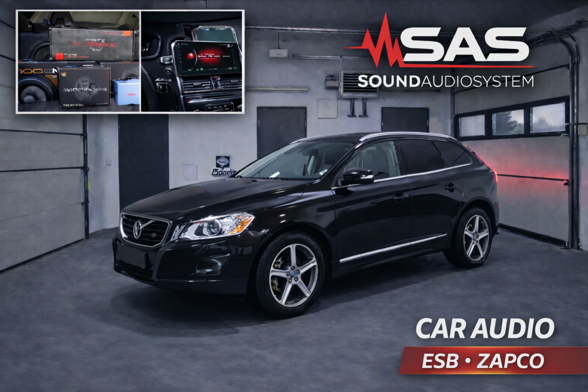 Volvo XC60 – lista zastosowanego sprzętu Car Audio (ESB, Zapco, FineVu)