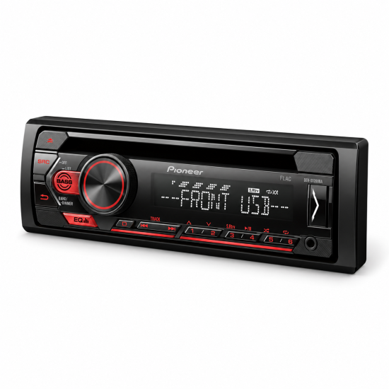 Pioneer DEH-S120UBA – radio 1-DIN CD USB AUX FLAC, bursztynowe