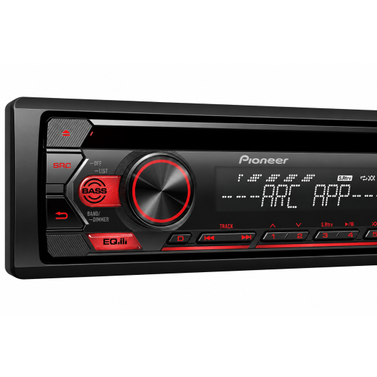 Pioneer DEH-S120UBA – radio 1-DIN CD USB AUX FLAC, bursztynowe