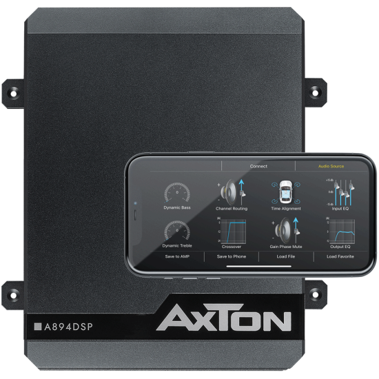 AXTON A894DSP – 8-kanałowy wzmacniacz z 9-kanałowym DSP i Bluetooth