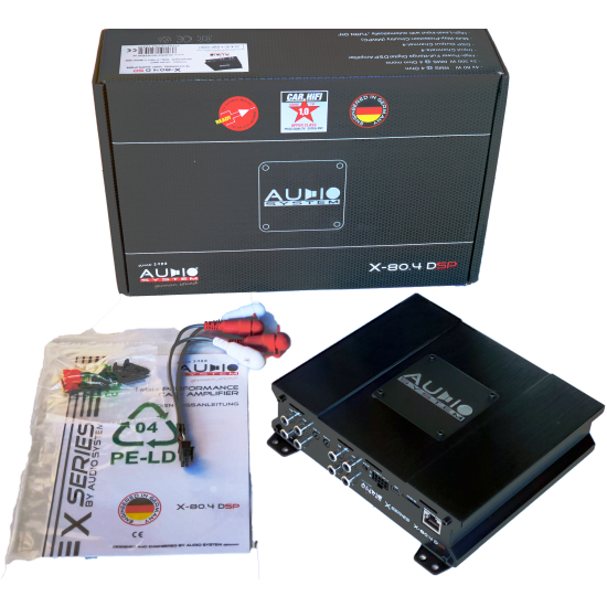 Audio System X-80.4 DSP-BT Wzmacniacz 4-kan. z 8-Kan procesorem DSP i BT
