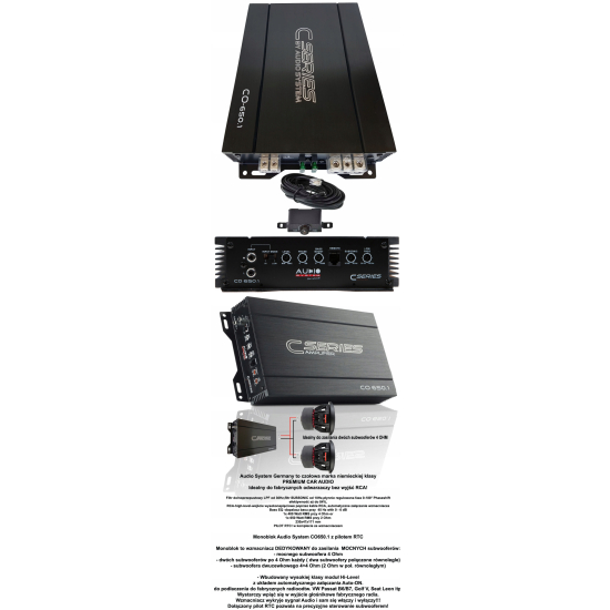 Monoblock Audio System CO700.1 24V do CIĘŻARÓWEK