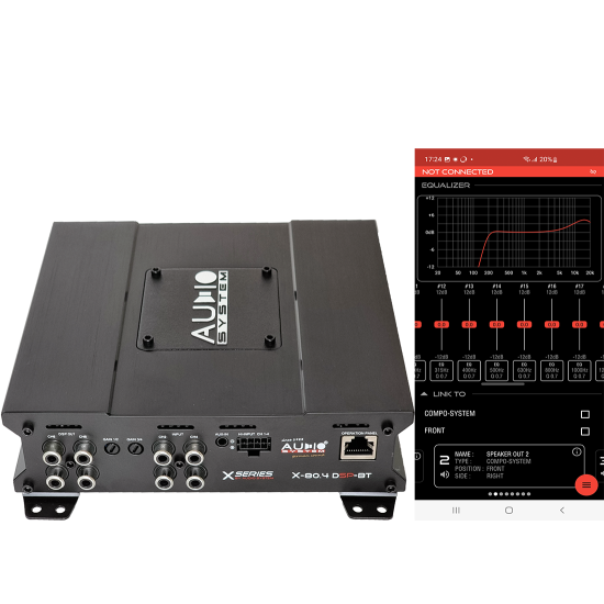 Wzmacniacz Audio System X-80.4DSP-BT Bluetooth APP DSP 4x150W RMS