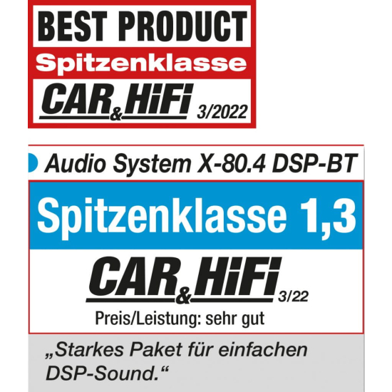 Wzmacniacz Audio System X-80.4DSP-BT Bluetooth APP DSP 4x150W RMS