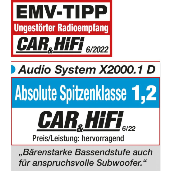 Audio System X-2000.1D Monoblok 800/1350/2000W RMS (1)
