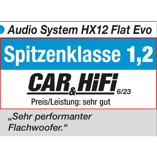 Audio System HX12 FLAT EVO 30cm 2x2 Ohm 2x300W
