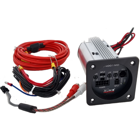 VW AMAROK FITBOX R10FLAT evo3-D4 4+4 Ohm M-400.1MD monoblok 400W RMS
