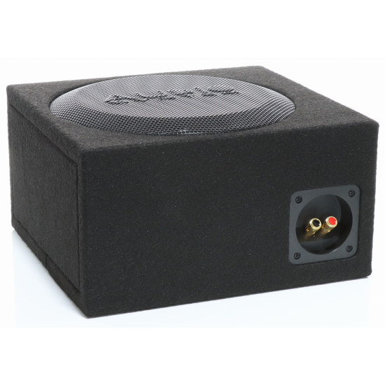 VW T5 subwoofer pod fotel pasażera Audio System M10 EVO2-D4 GDF 25cm 2Ohm 300W RMS