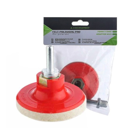 Filc polerski Fi 75mm x 5mm, adapter M14 – zdjęcie 1