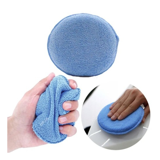 Gąbka aplikator z mikrofibry polerski woskowanie Fl 12,5cm Pad – zdjęcie 1