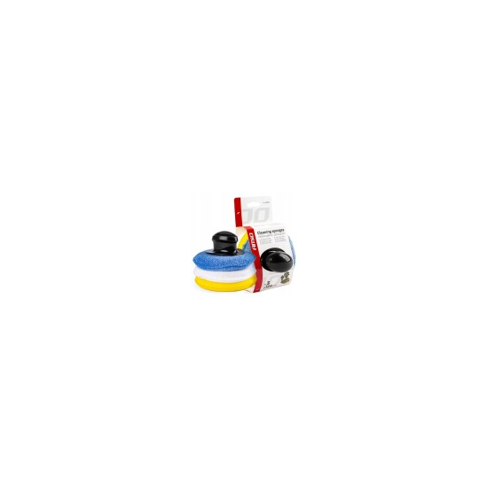 Gąbki okrągłe do polerowania + uchwyt MIX 12cm 3x – zdjęcie 3