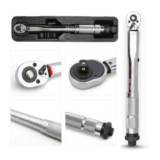 KLUCZ DYNAMOMETRYCZNY DO KÓŁ 1/4" 6.35mm 5/25Nm CrV +- 4% DWUSTRONNY – zdjęcie 1