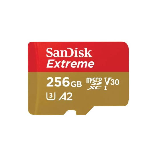 Karta pamięci SanDisk Extreme microSDXC™ 256GB (190/130 MB/s, V30, U3, A2) – zdjęcie 1
