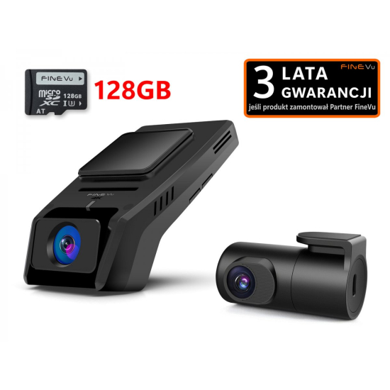 FineVu GX1600 z kartą 128 GB – wideorejestrator 4K + QHD HDR