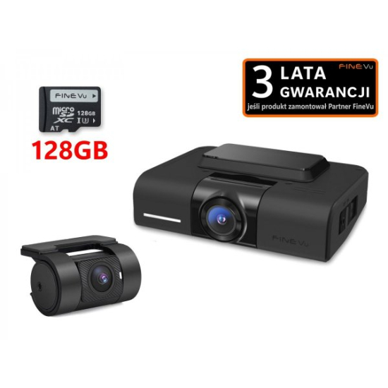 FineVu GX1100 4K z kartą 128 GB – wideorejestrator UHD + Full HD