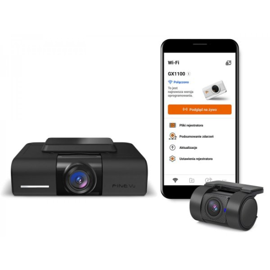 FineVu GX1100 – wideorejestrator 2× QHD HDR z chmurą
