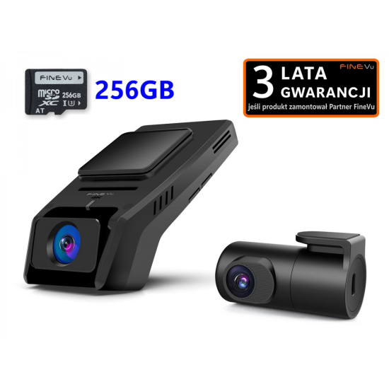 FineVu GX1600 z kartą 256 GB – wideorejestrator 4K + QHD HDR