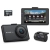 FineVu GX9000 – Premium 2.5K QHD + Full HD Dash Cam with GPS, HDR, Wi-Fi 5 and Advanced Parking Surveillance z kartą FineVu 128 GB