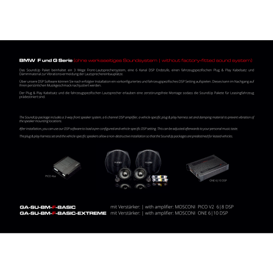 GLADEN SoundUp GA-SU-BM-F-BASIC – zestaw audio Plug&Play BMW serii F i G