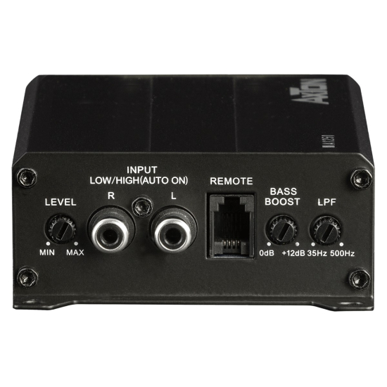 AXTON A1250 widok złączy i regulator basu