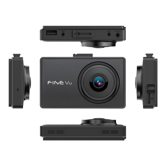 FineVu GX9000 – Premium 2.5K QHD + Full HD Dash Cam with GPS, HDR, Wi-Fi 5 and Advanced Parking Surveillance z kartą FineVu 128 GB