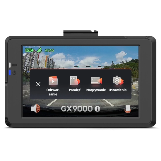 FineVu GX9000 – Premium 2.5K QHD + Full HD Dash Cam with GPS, HDR, Wi-Fi 5 and Advanced Parking Surveillance z kartą FineVu 128 GB