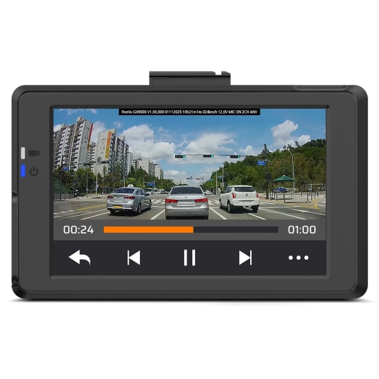 FineVu GX9000 – Premium 2.5K QHD + Full HD Dash Cam with GPS, HDR, Wi-Fi 5 and Advanced Parking Surveillance z kartą FineVu 128 GB