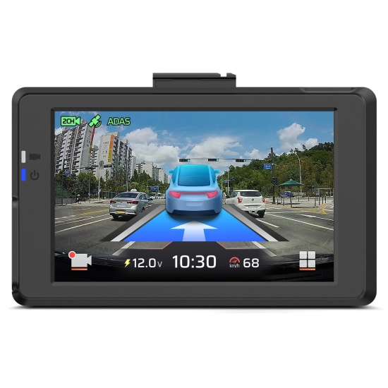 FineVu GX9000 – Premium 2.5K QHD + Full HD Dash Cam with GPS, HDR, Wi-Fi 5 and Advanced Parking Surveillance z kartą FineVu 128 GB