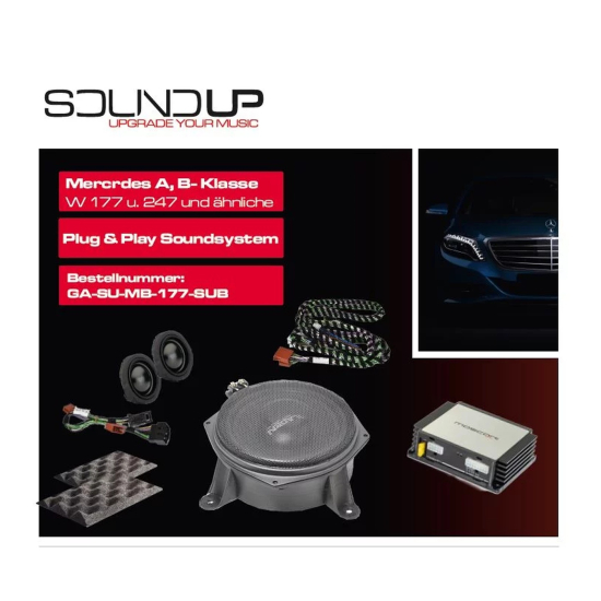GLADEN SoundUp GA-SU-MB-177-SUB – kompletny zestaw Mercedes A/B
