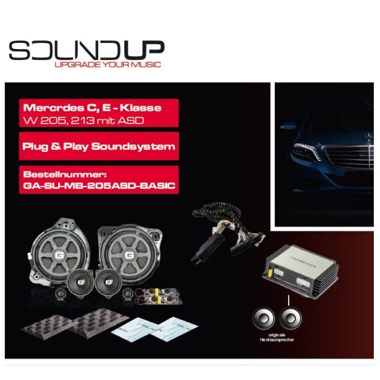 GLADEN SoundUp GA-SU-MB-205ASD-BASIC – kompletny zestaw Mercedes W205
