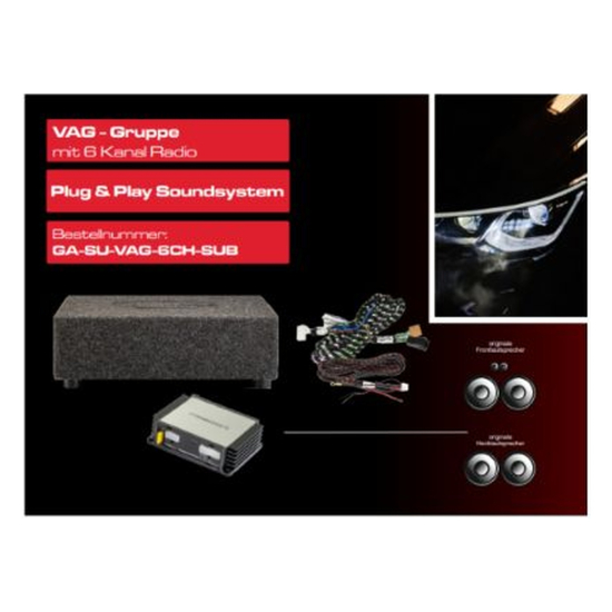 GLADEN SoundUp GA-SU-VAG-6CH-SUB – kompletny zestaw audio VAG