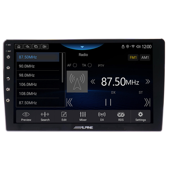 Alpine INE-AW409S – ekran i interfejs