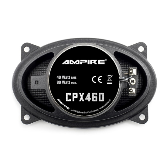 Ampire CPX460 – magnes i zaciski z tyłu / Ampire CPX460 – rear magnet and terminals