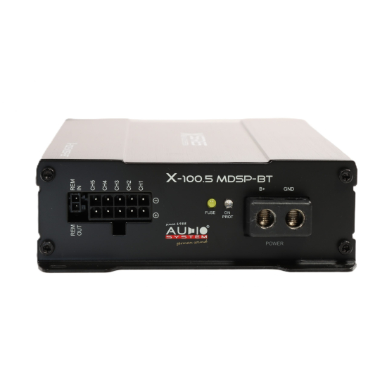 Audio System X-100.5MDSP-BT – wzmacniacz 5-kanałowy z 9-kanałowym DSP i Bluetooth