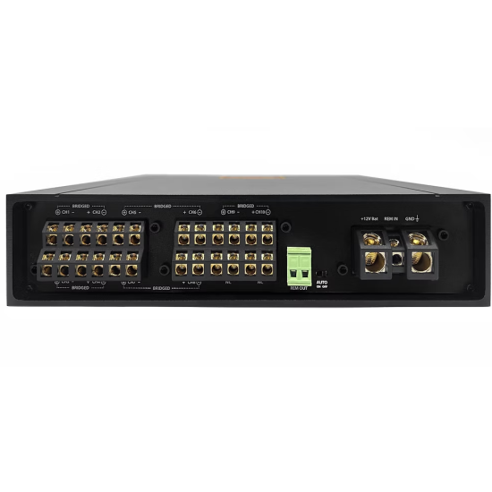 ZAPCO ADSP-Z12 IV-10A – złącza i detale konstrukcji, 8 wejść RCA, 2 wyjścia RCA, wejścia cyfrowe (TestyCarAudio.pl)