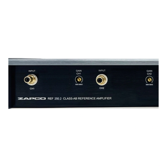 ZAPCO REF 250.2 – RCA inputs and gain controls, detail