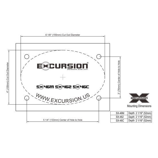 Excursion SX-46C - 2-drożny zestaw głośników