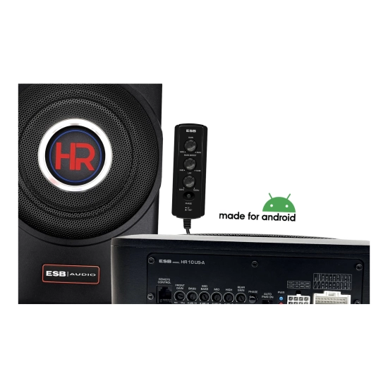 ESB AUDIO HR 10 US-A – 10”/ 250 mm aktywny subwoofer z 4-kanałowym wzmacniaczem do systemów Android harmony-series