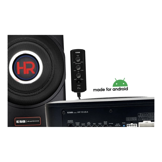 ESB AUDIO HR 10 US-A – 10”/ 250 mm aktywny subwoofer z 4-kanałowym wzmacniaczem do systemów Android harmony-series