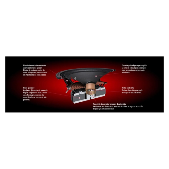 Pioneer TS-M1610PRO – oficjalna grafika budowy głośnika