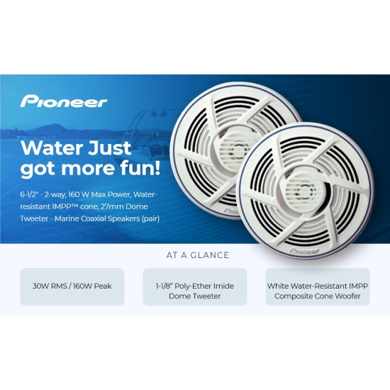Pioneer TS-MR1640 – dwudrożne głośniki do łodzi