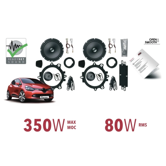 Pioneer TS-RENAULT-CLIO – zestaw głośników 16,5 cm z adapterami